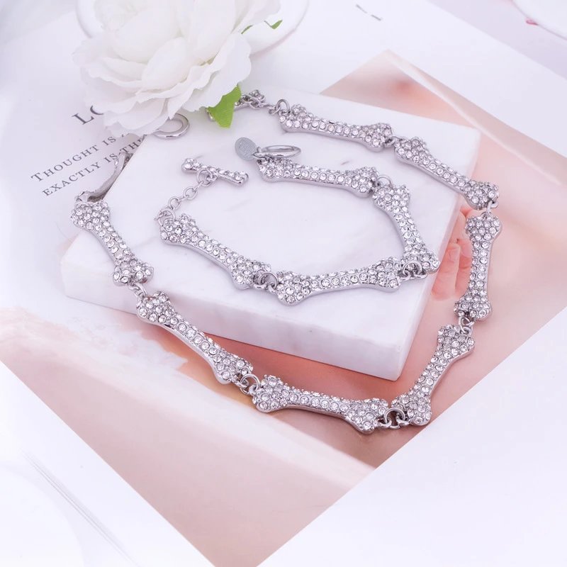 Vivienne Westwood Diamond Bone Necklace | 1 colorways