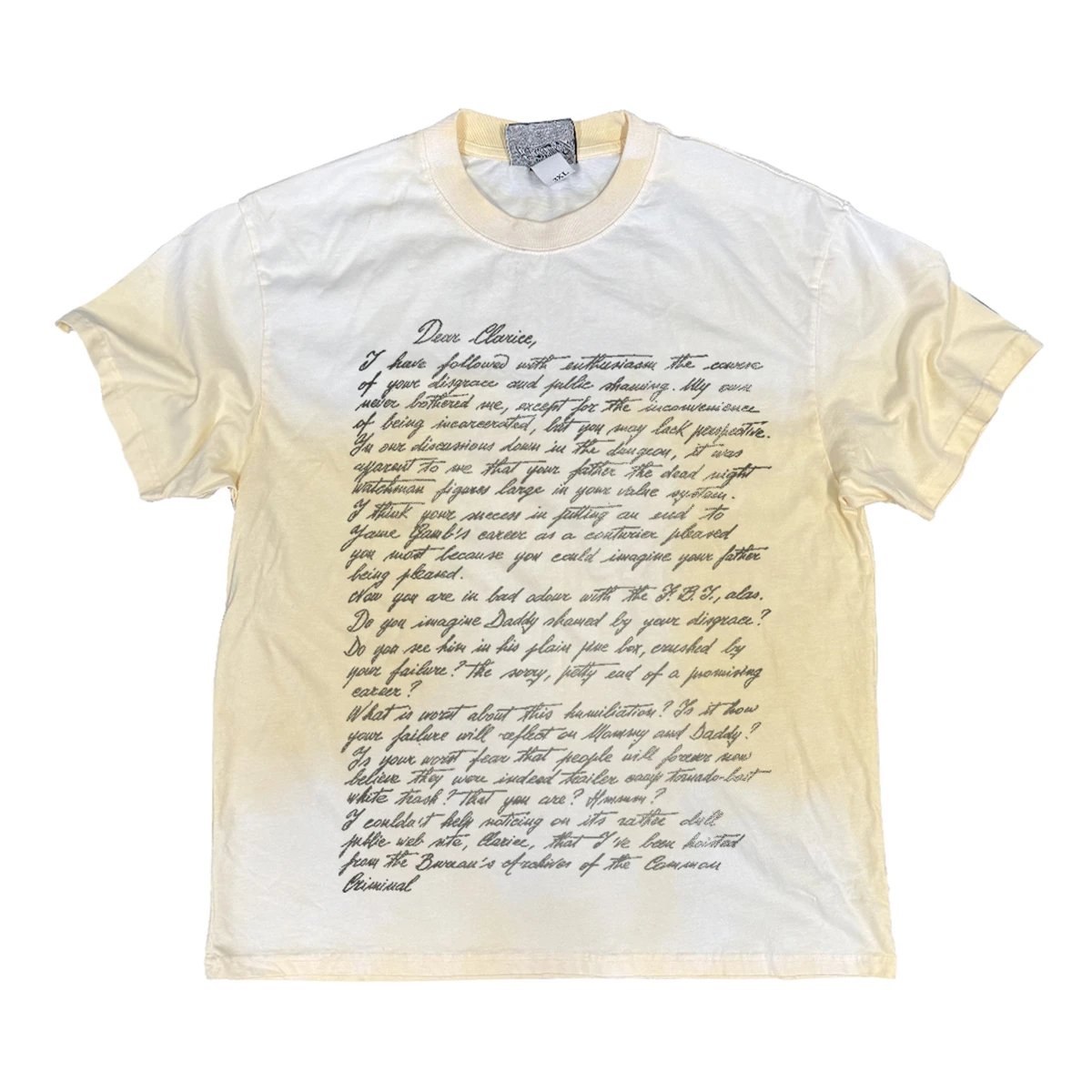 Design Letterpress Script T-Shirt Gray Washed - 5