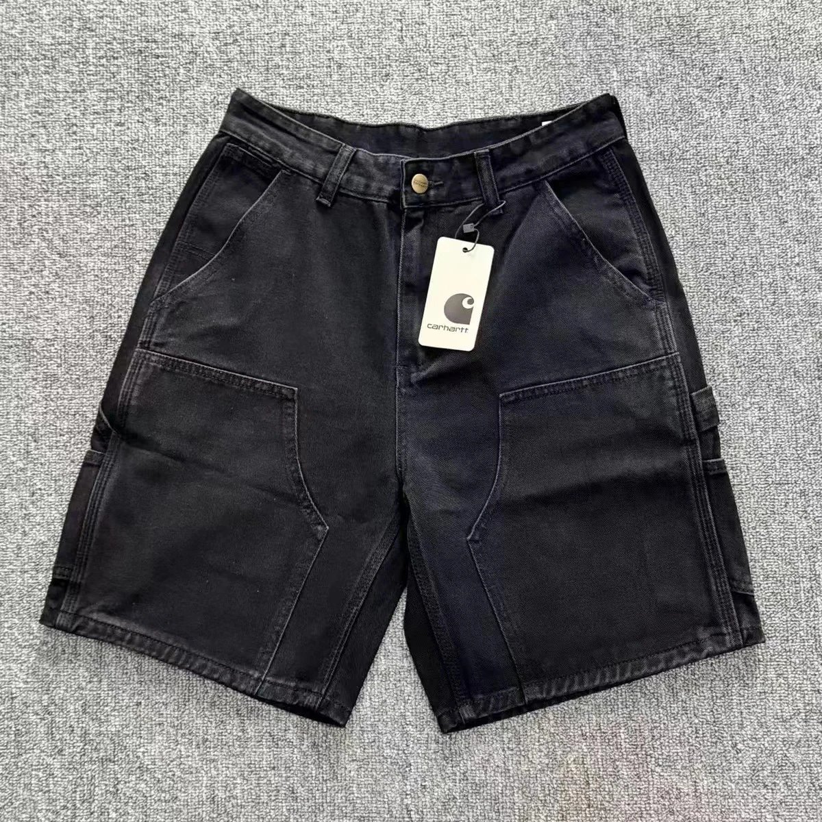 Black Denim Work Shorts