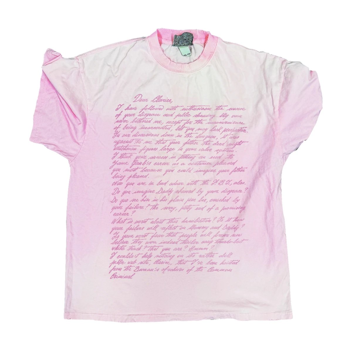Design Letterpress Script T-Shirt Gray Washed - 3