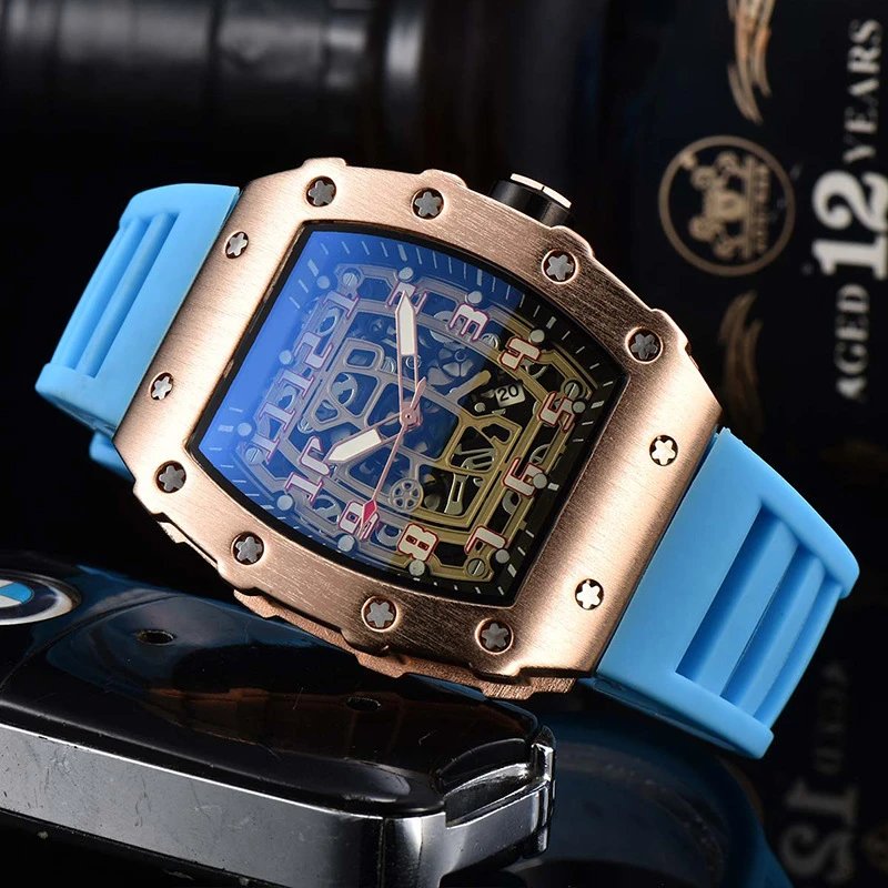 Rose Gold-Light Blue