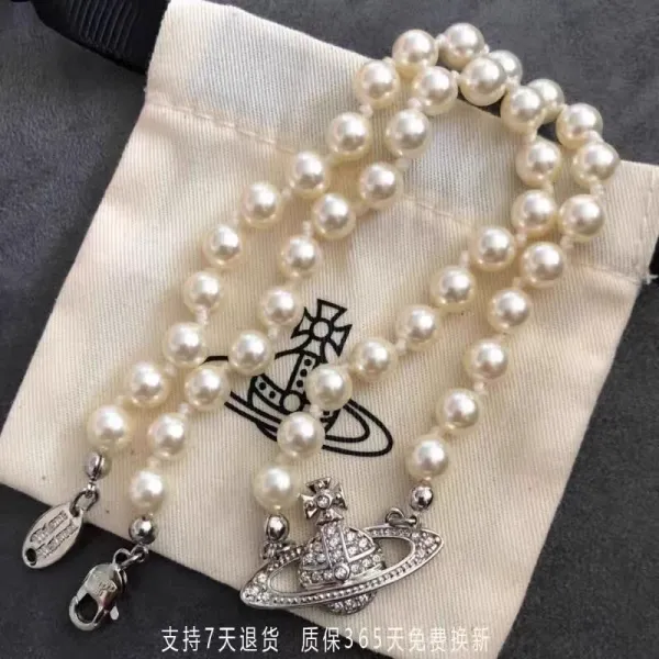 Vivienne Westwood Orb Pearl Bracelet Silver Jewelry - 6