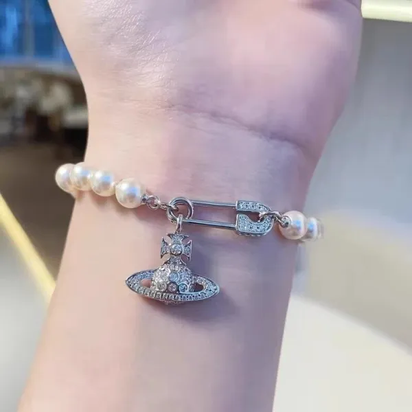 Vivienne Westwood Orb Pearl Bracelet Silver Jewelry - 1