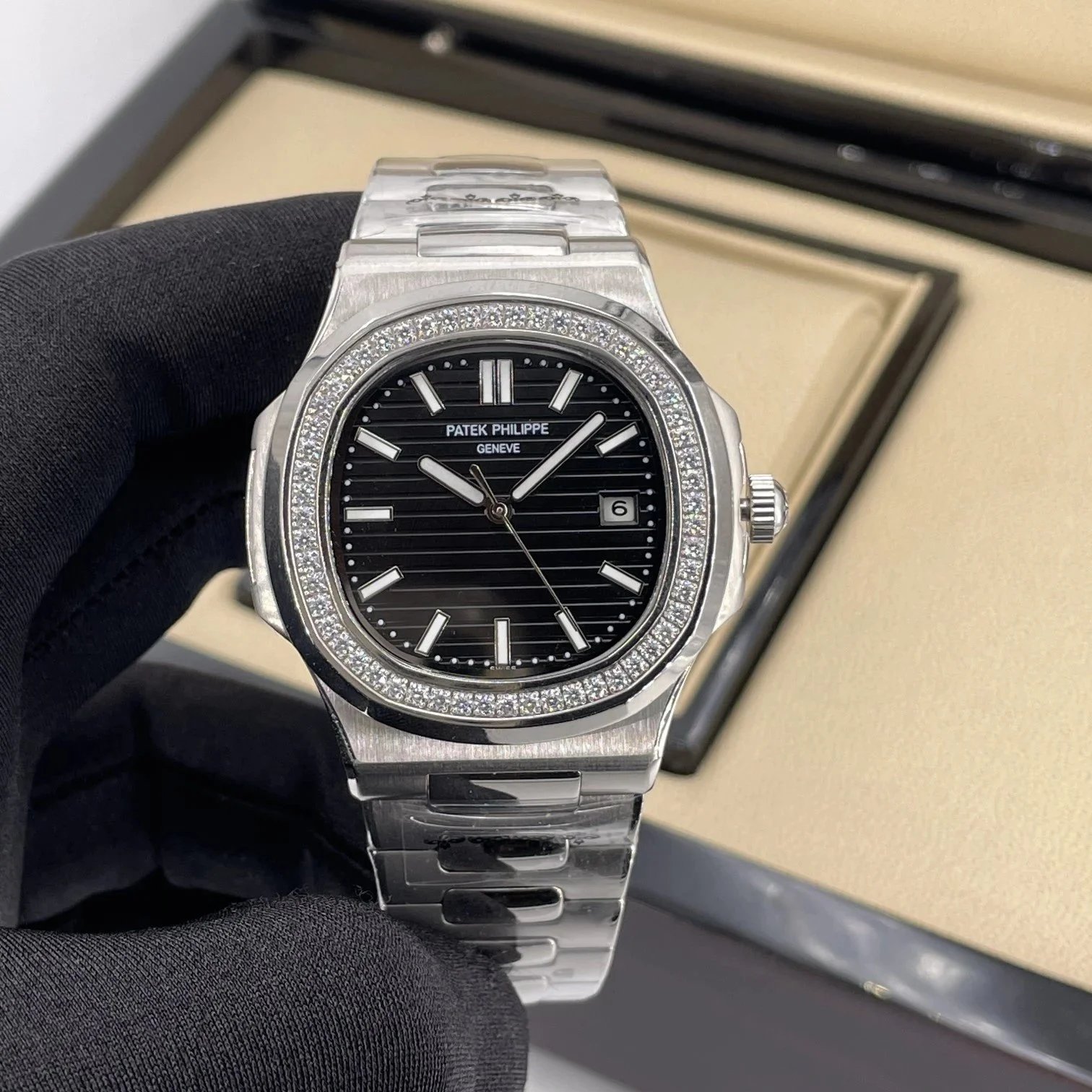 【钻圈】银壳·黑盘钢带