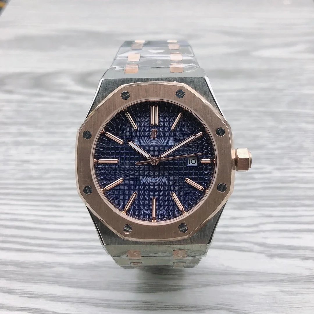 间玫金·蓝盘钢带