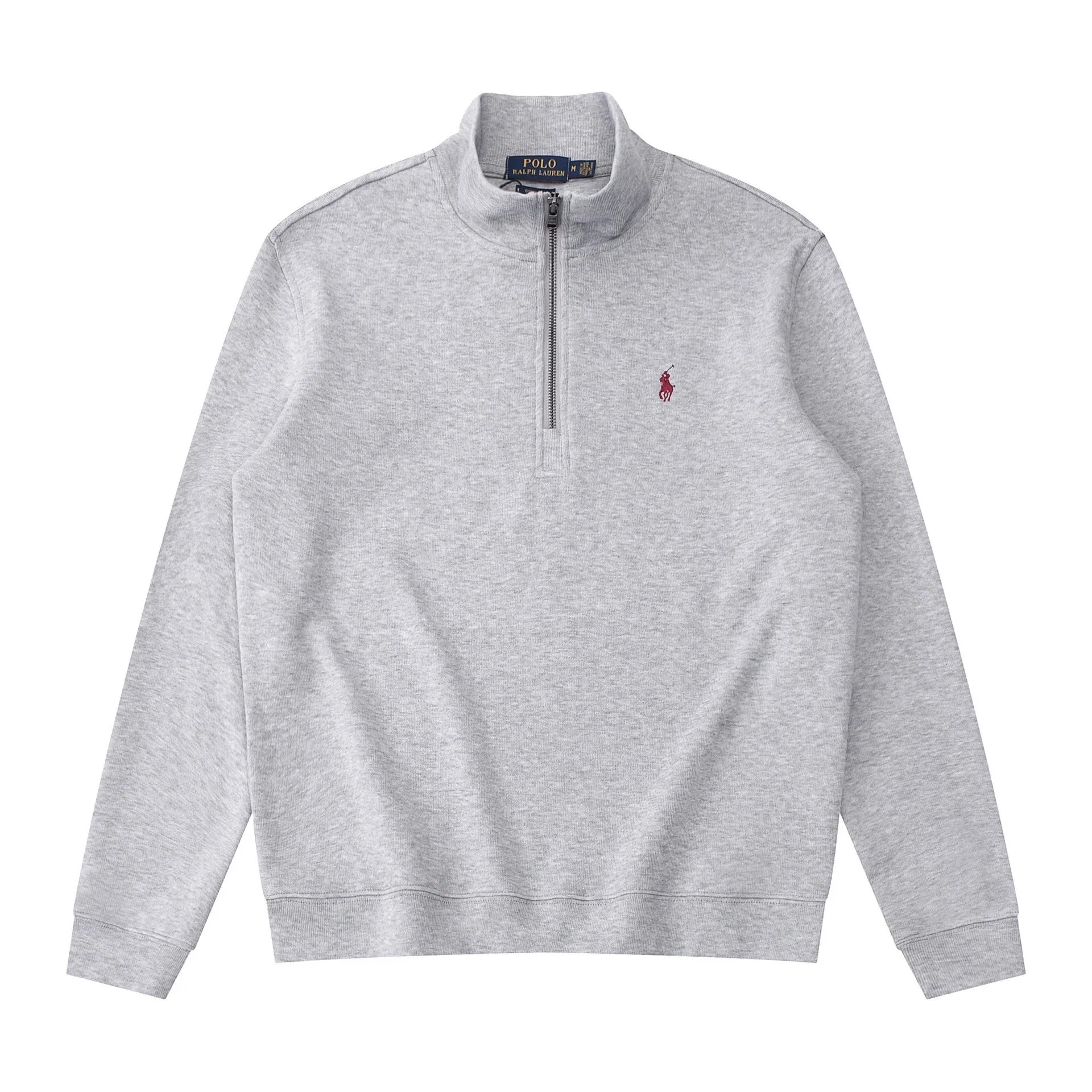 603 Half-Zip Grey Red Horse
