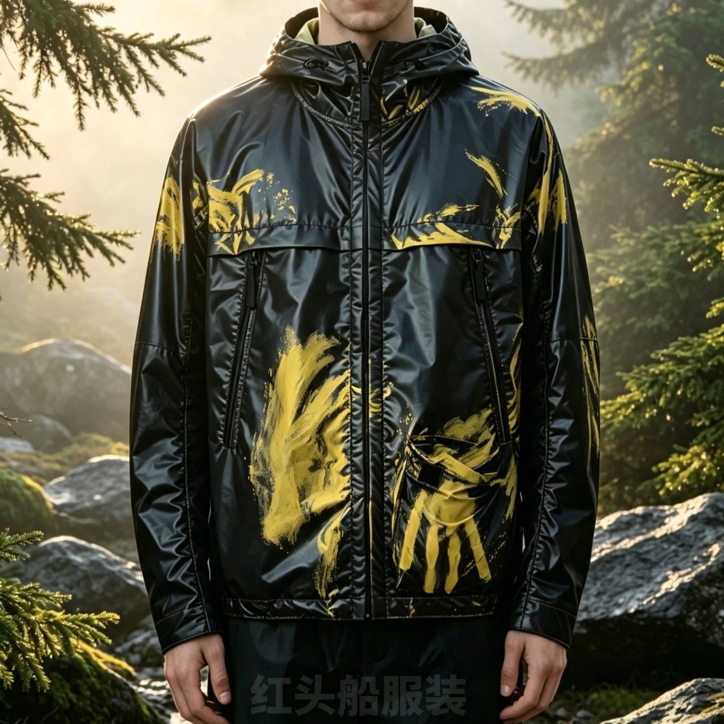 Temperature-sensitive color-changing outdoor sports windbreaker Jacket