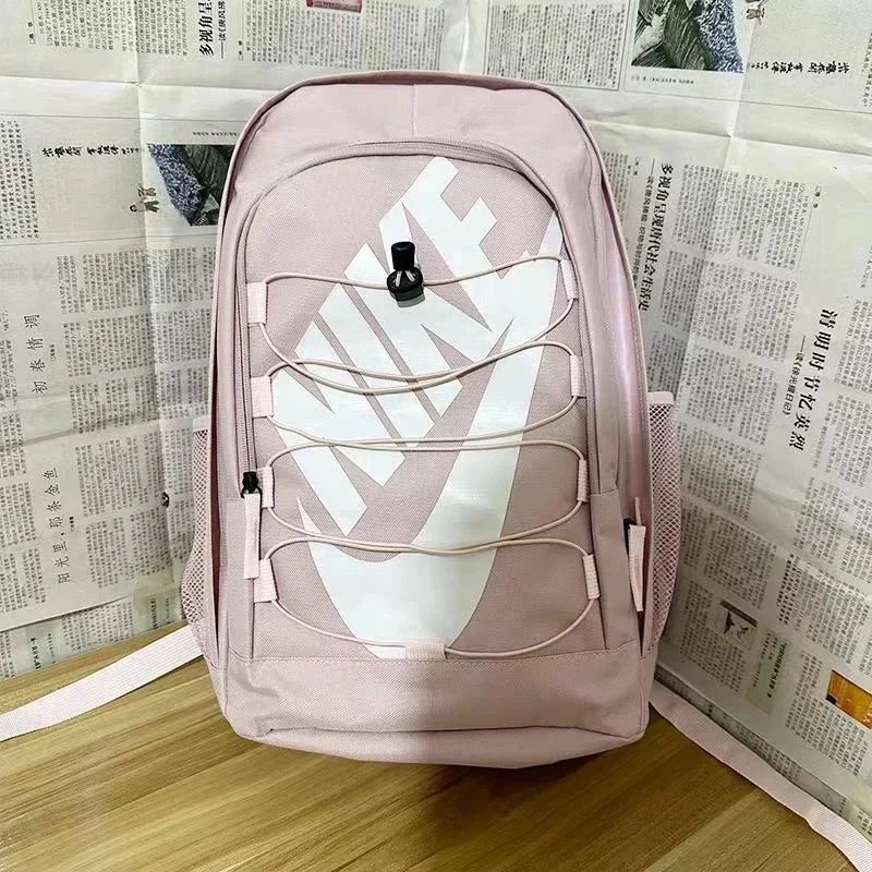 Nike Swoosh Mesh-Overlay Black Backpack - 23