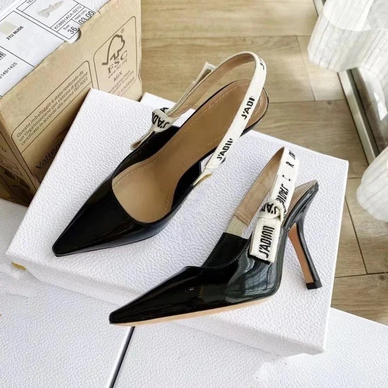 9.5cm Patent Leather Black