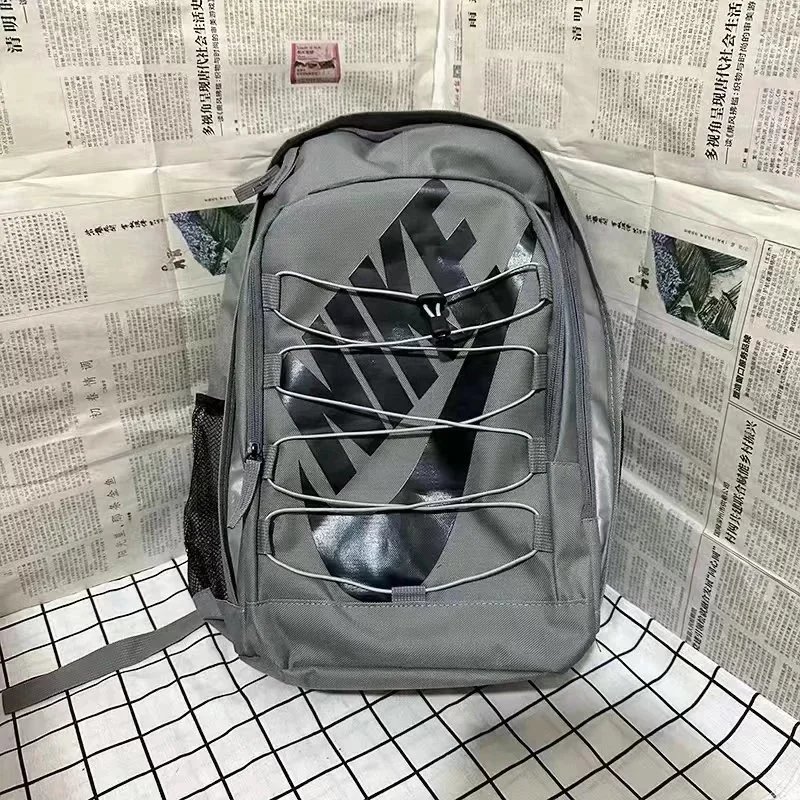 Nike Swoosh Mesh-Overlay Black Backpack - 30