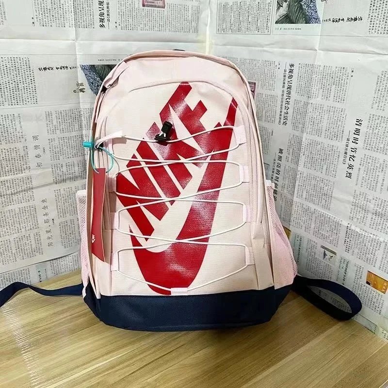 Nike Swoosh Mesh-Overlay Black Backpack - 26