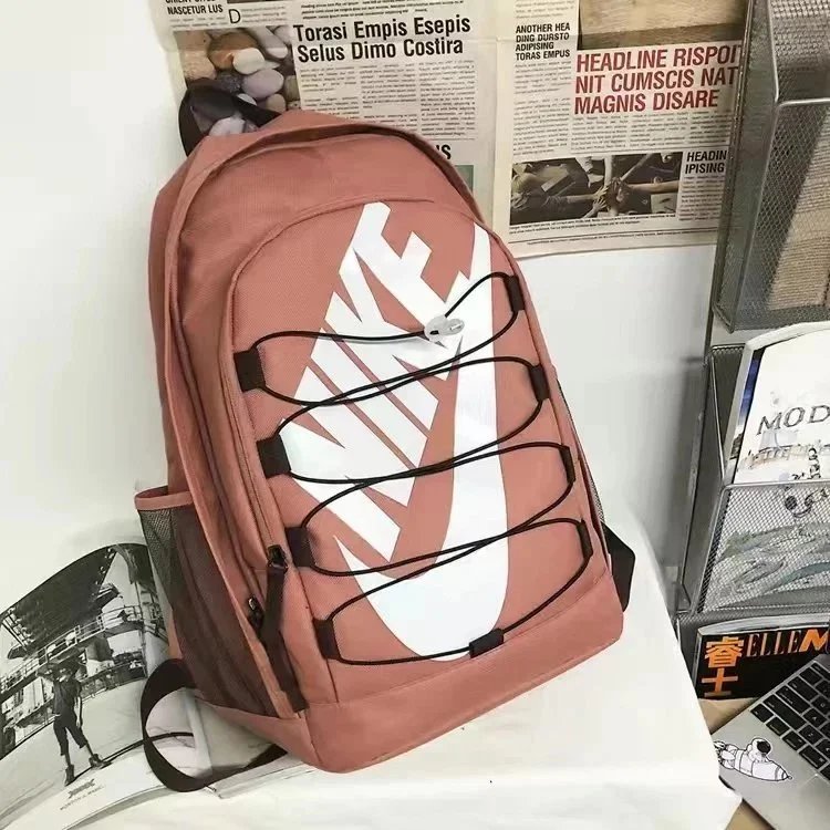Nike Swoosh Mesh-Overlay Black Backpack - 33
