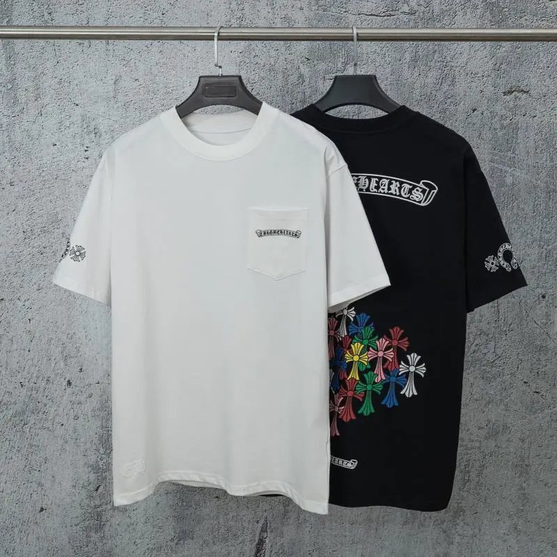 Chrome Hearts Cross Embroidered White Black Graphic Tee