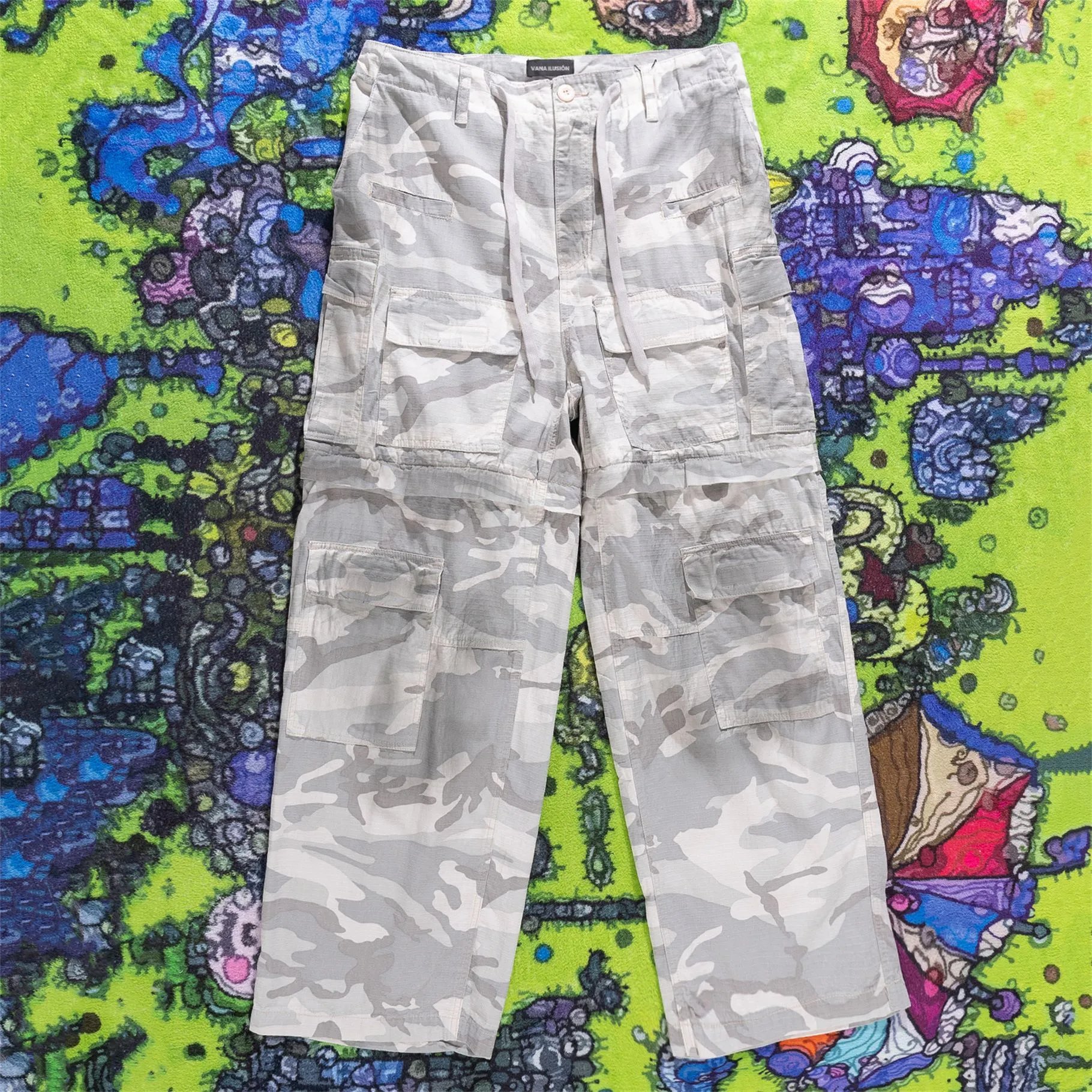 Balenciaga Camo Baggy Cargo White