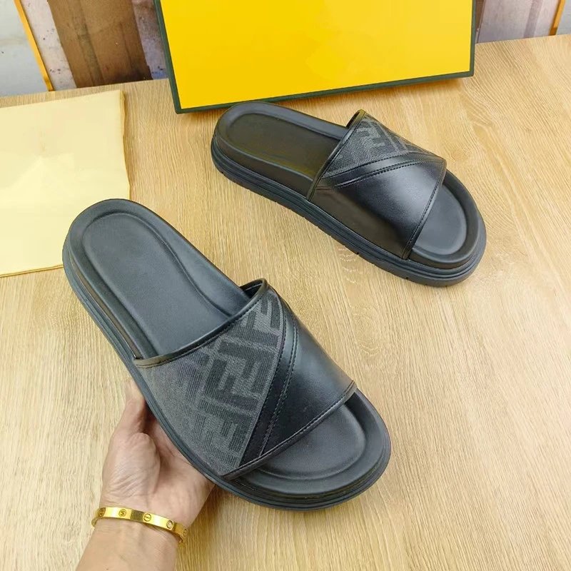 Black Fendi Logo Slides