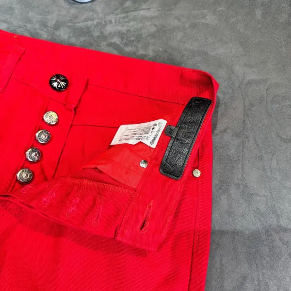 Chrome Hearts x Denim Tears Red Cross-Embroidered Jeans - 14