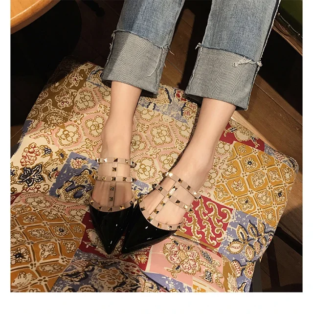 Unbranded Sandals Pointed-Toe Studded Flat Mule product detail image 4