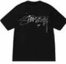 Stüssy T-Shirts Short-Sleeve Graphic Print T-Shirt — black [metal]]