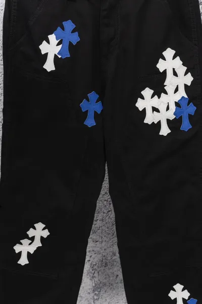 Chrome Hearts Cross Patch Distressed Denim Jeans - 39