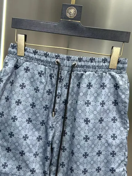 Versace Floral Print Navy Blue Drawstring Shorts - 8