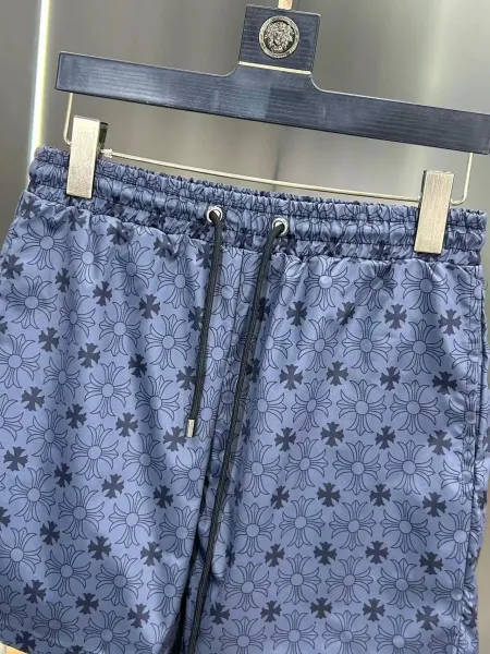 Versace Floral Print Navy Blue Drawstring Shorts - 17