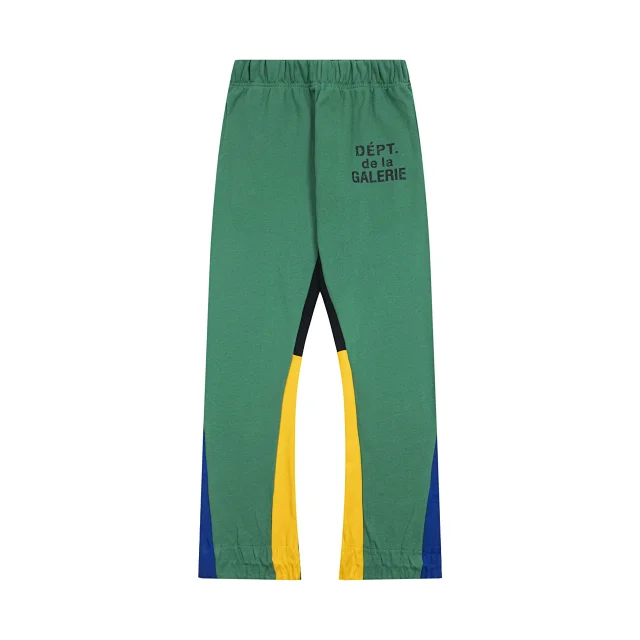 Unbranded Trousers Color-Block Elastic-Cuff Joggers with Printed Text product detail image 7