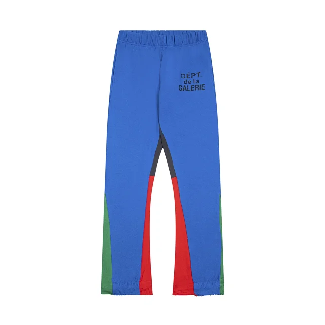 Unbranded Trousers Color-Block Elastic-Cuff Joggers with Printed Text product detail image 11