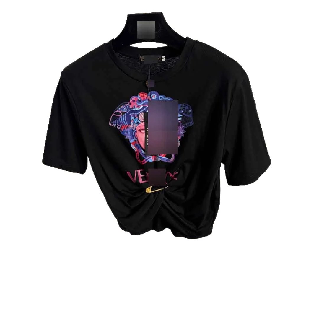 Versace T-Shirts Medusa Graphic Pinched-Waist T-Shirt image 5