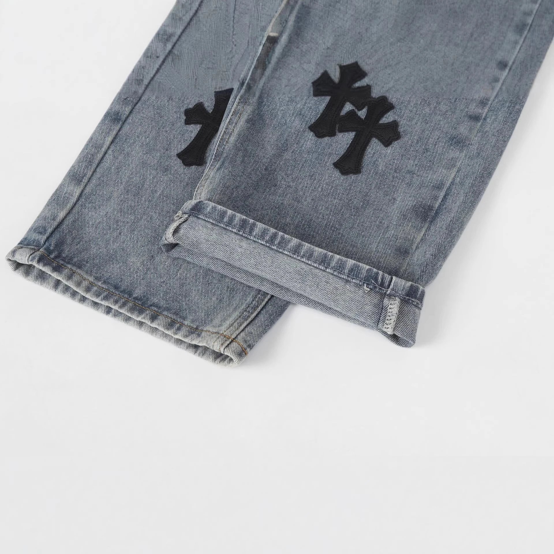 Chrome Hearts Jeans Wide-Leg Cross Patch image 4