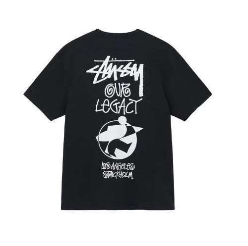Stüssy T-Shirts Short-Sleeve Graphic Print T-Shirt — Black [Little Man]