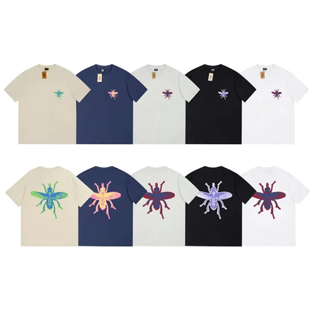 Stüssy T-Shirts Skull and floral graphic short-sleeve T-shirt product detail image 5