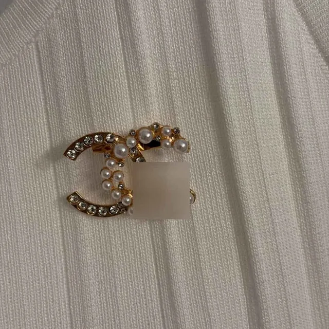 Chanel Dresses Sleeveless ribbed knit fit-and-flare dress with CC brooch product detail image 7