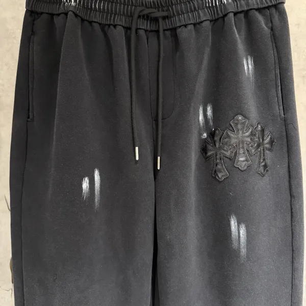 Chrome Hearts Triple Cross Embroidered Acid Wash Sweatpants Gray - 13