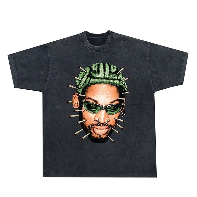 Unbranded T-Shirts Washed graphic short-sleeve T-shirt image 4