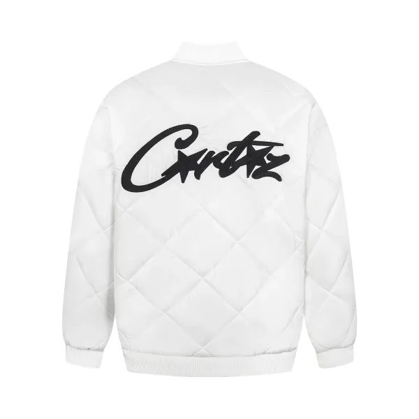 Corteiz Diamond Quilted Bomber Jacket Black Outerwear Jacket - 13