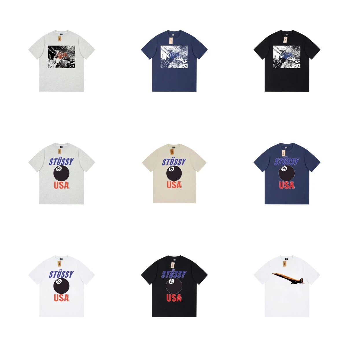 Stüssy T-Shirts Skull and floral graphic short-sleeve T-shirt image 2