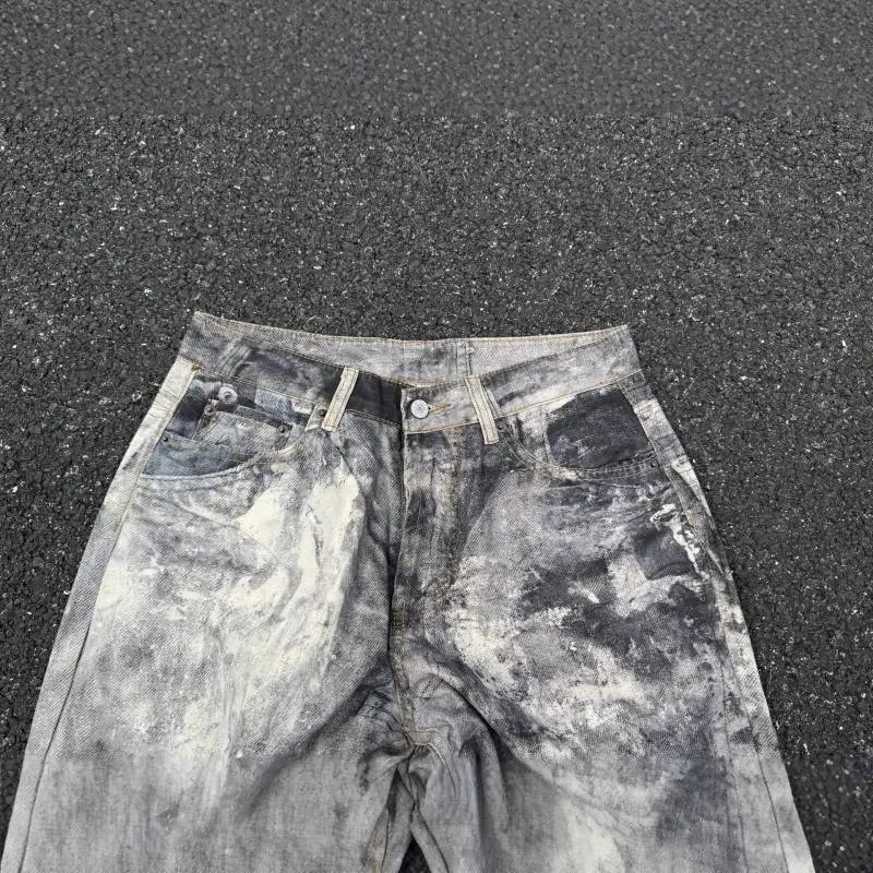 Acne Studios Jeans Wide-leg marbled-wash image 4