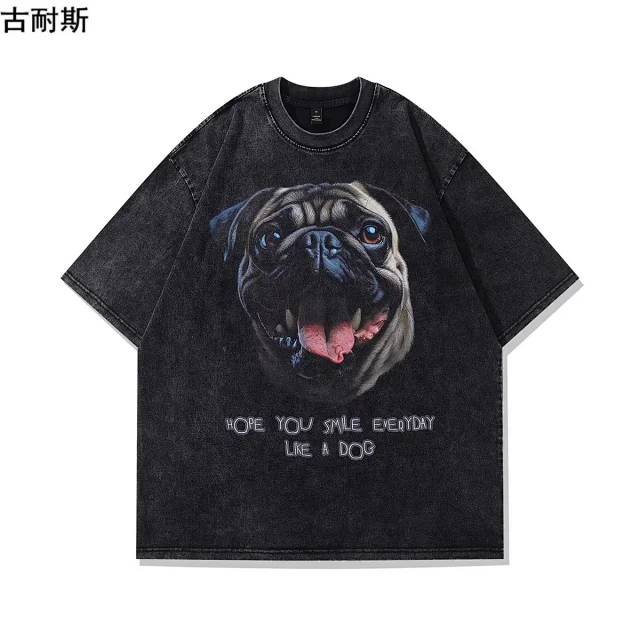 Unbranded T-Shirts Washed graphic short-sleeve T-shirt product detail image 4