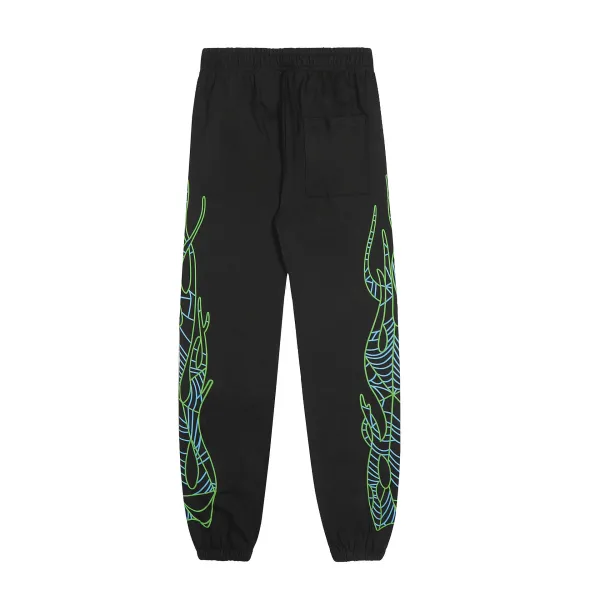 Design Yapde Flame Logo Black Sweatpants - 26