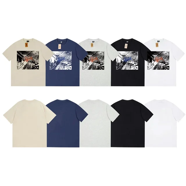 Stüssy T-Shirts Skull and floral graphic short-sleeve T-shirt product detail image 6