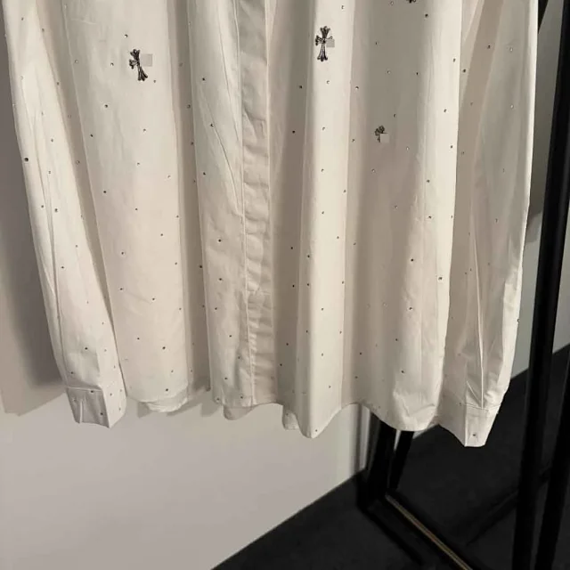 Unbranded Shirts Long-Sleeve Rhinestone Cross Button-Up Shirt product detail image 5