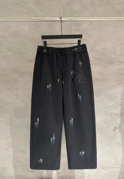 Chrome Hearts Triple Cross Embroidered Acid Wash Sweatpants Gray - 11