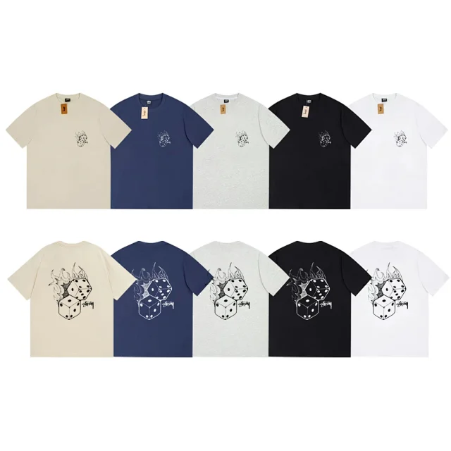 Stüssy T-Shirts Skull and floral graphic short-sleeve T-shirt product detail image 3