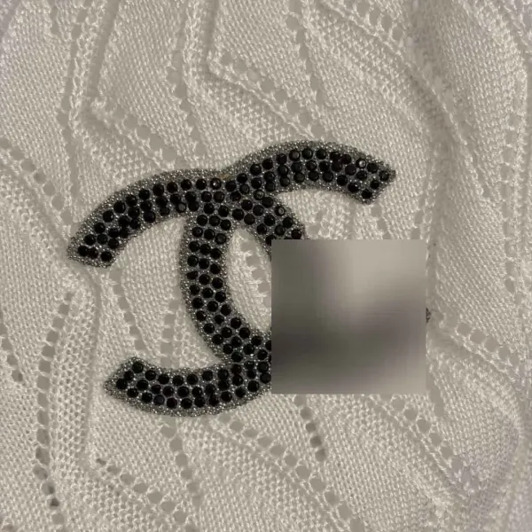 Chanel Knit Logo Vest Top White - 7