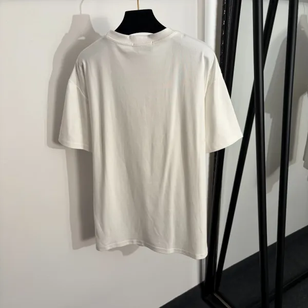 Chanel Embellished Chain-Trim T-Shirt White - 4