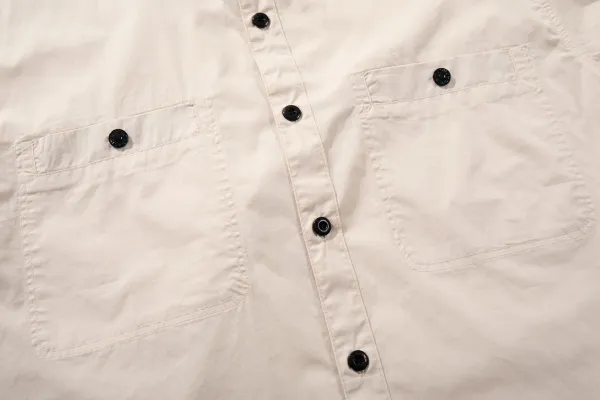 Stone Island Oversized Short-Sleeve Shirt Beige Tops Shirt - 12