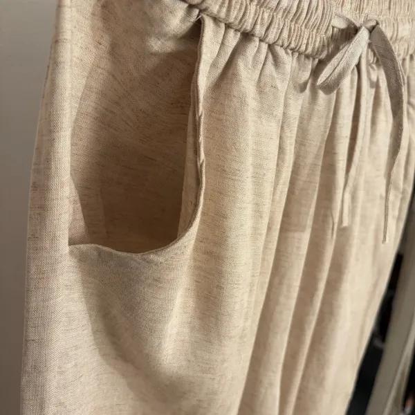 Design Embellished Denim Vest and Wide-Leg Pants Set Light Gray - 11