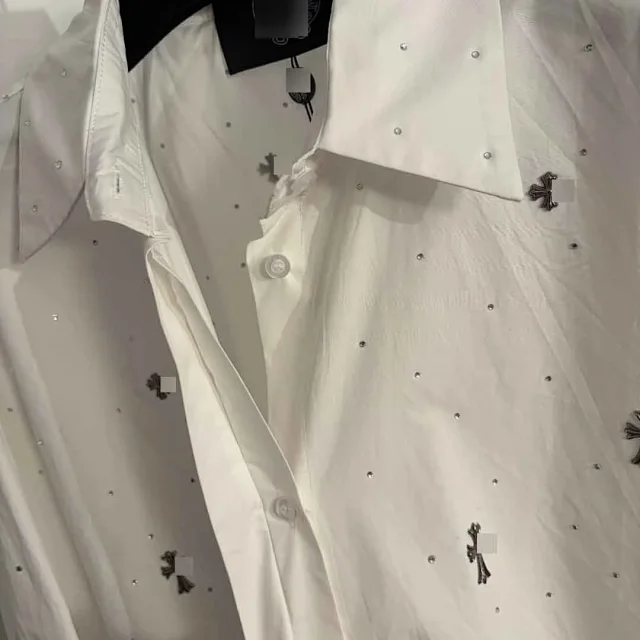 Unbranded Shirts Long-Sleeve Rhinestone Cross Button-Up Shirt product detail image 6