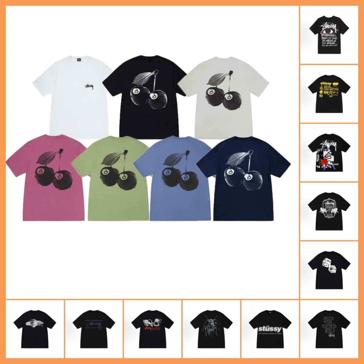 Stussy Cherry Print 