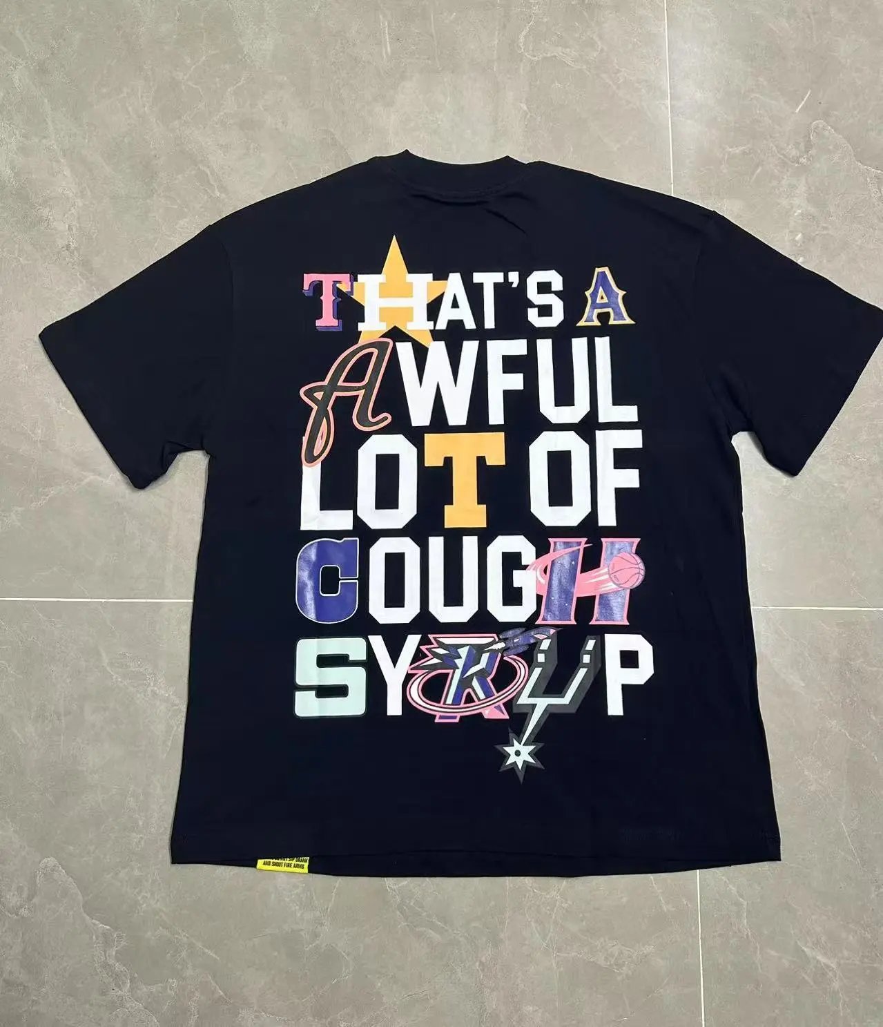 Cough Syrup x MLB Los Angeles Dodgers '04' Black T-Shirt - 21